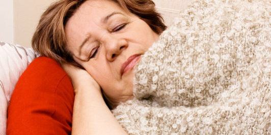 Senior napping